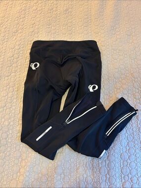Pearl Izumi Insulated Black Cycling Leggings with Reflective Logos